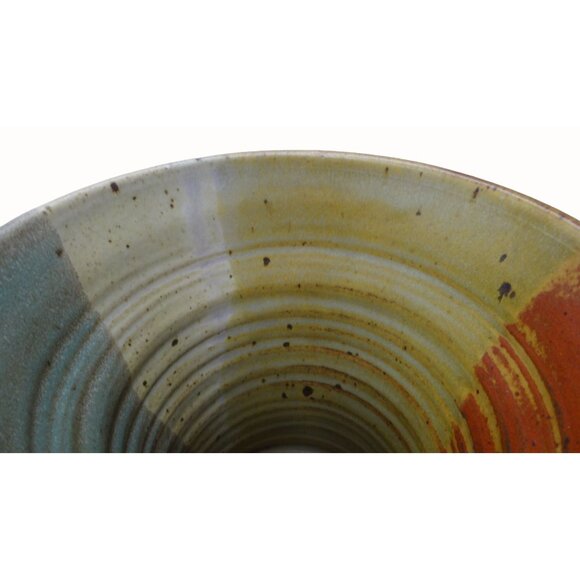 Creitz Ceramic Handmade Pottery Wide Mouth Vase Signed - Picture 8 of 11